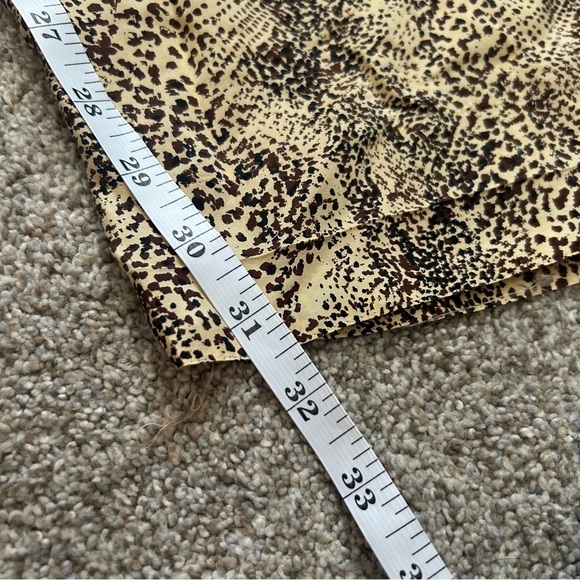 Vintage Melrose Studio leopard print silk wide leg pants L NWT - Picture 9 of 9